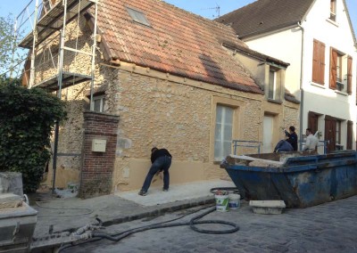 DB Créa Ravalement d'un mur en pierre Rambouillet 78